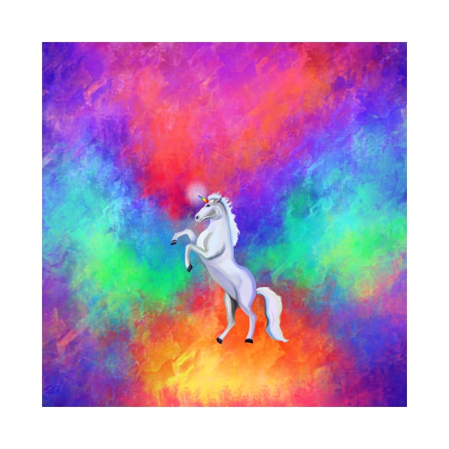 Unicorn Rainbow Dreams by Art by Deborah Camp