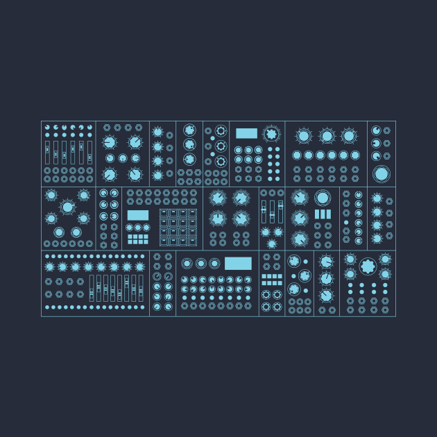 Modular Synthesizer 2 Blue by Atomic Malibu