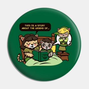 Funny Cats Bedtime Story For Gamers Pin