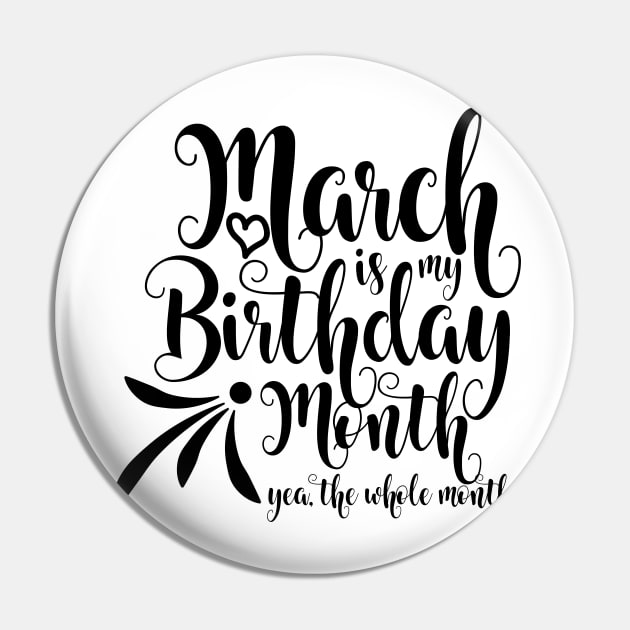 March Birthday Pin by Kuys Ed