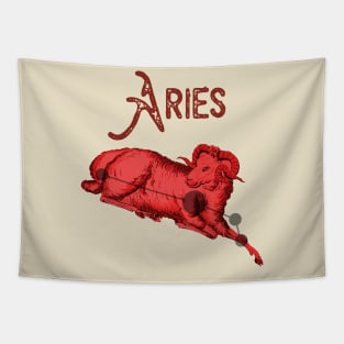 Aries ))(( Astrological Sign Zodiac Constellation Design Tapestry