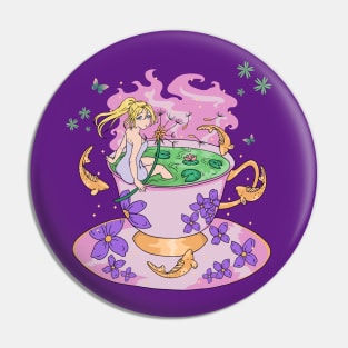 Kawaii Anime Girl Magic Tea Pin