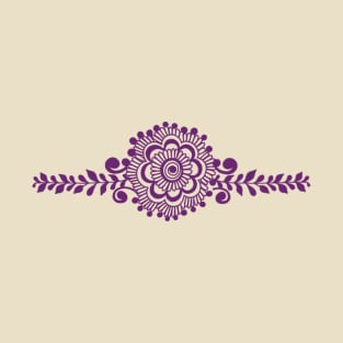 Purple Henna Tattoo - Purple  Mehendi Motifs T-Shirt