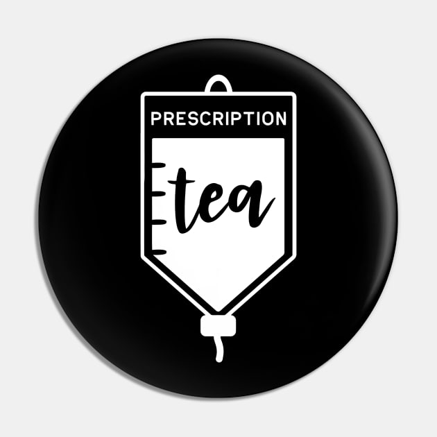 Tea Prescription Bag Funny Tea Lovers Pin by karolynmarie