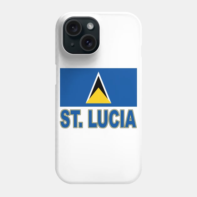 The Pride of St. Lucia - Saint Lucia Flag Design Phone Case by Naves