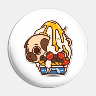 Pug Ice-cream Pin