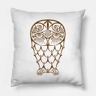 Owl in a Celtic Style Pillow