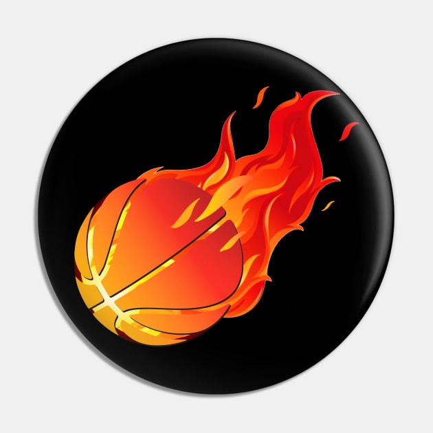 Best flaming basket ball Pin by DavidLoblaw