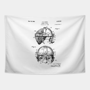 Welding Goggles Patent - Welder Art - Black And White Tapestry