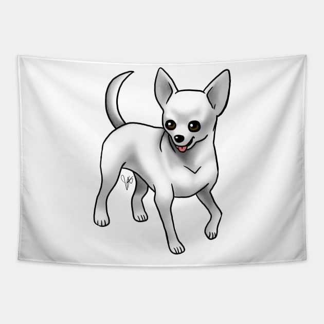 Dog - Chihuahua - Short Haired - White Tapestry by Jen's Dogs Custom Gifts and Designs