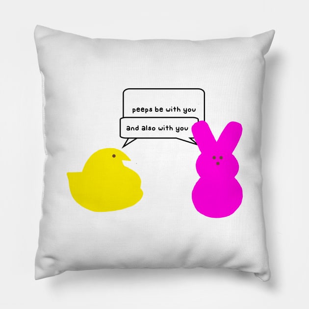 peeps be with you Pillow by paintbydumbers