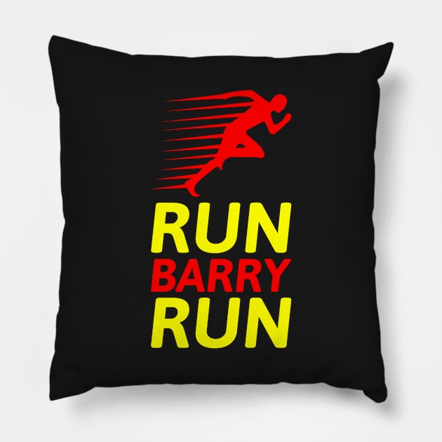 RUN BARRY RUN Pillow by FangirlFuel