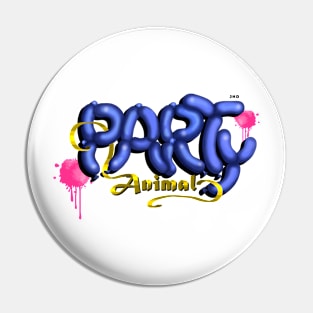 Party Animal Graffiti Pin