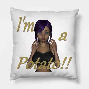 potato girl Pillow