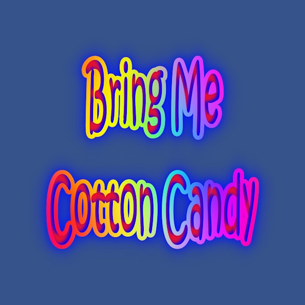 Bring Me Cotton Candy Neon Retro Rainbow by Creative Creation