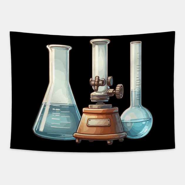 Bunsen and Beakers Tapestry by Siha Arts