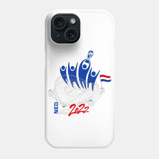 Netherlands World Cup Soccer 2022 Phone Case by DesignOfNations