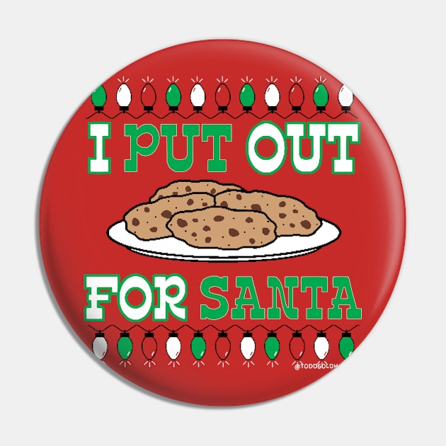 PUT OUT SANTA Pin by toddgoldmanart