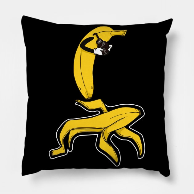 Bananas and Crime Pillow by gdimido