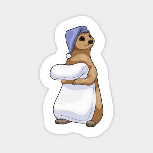 Meerkat Sleeping Nightcap Magnet