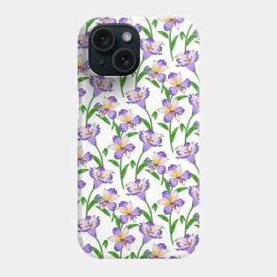 Purple Alstroemeria Floral Pattern Phone Case