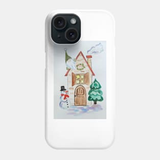 Elfs Christmas card Phone Case