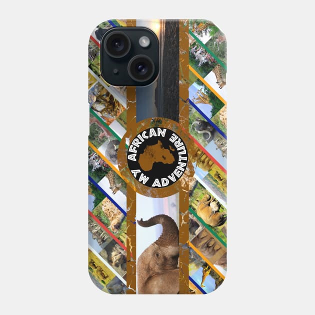 My African Adventure Wildlife Collage Phone Case by PathblazerStudios