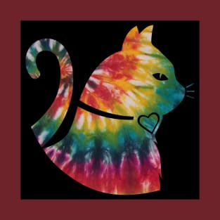 tie-dye cat face T-Shirt