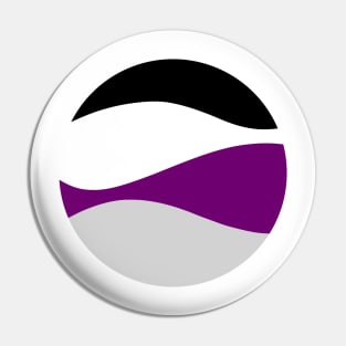 Demisexual Waves Circle Pin