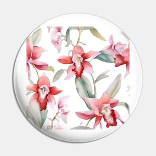 Watercolor Orchid Pattern 18 Pin