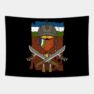 Maluku flag with motorcycle. Tapestry