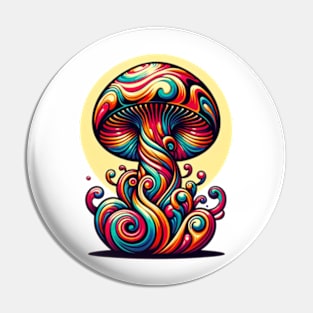 Mushroom Retro Pin