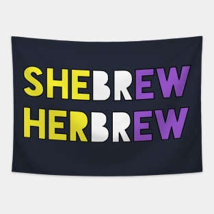 Shebrew/Herbrew (Enby Colors) Tapestry