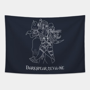 Darkspear neva die (white) Tapestry