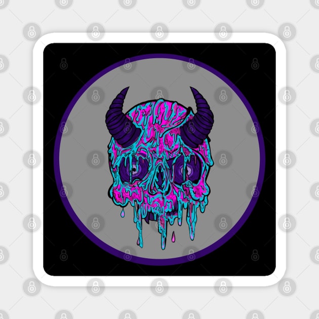 Grime Skull Magnet by SuperSaltLee