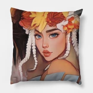 Tropical Blonde Beauty 2023 Pillow