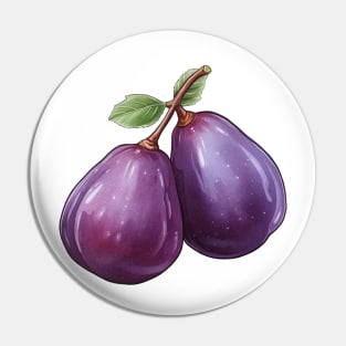 Cute Plums Art Pin