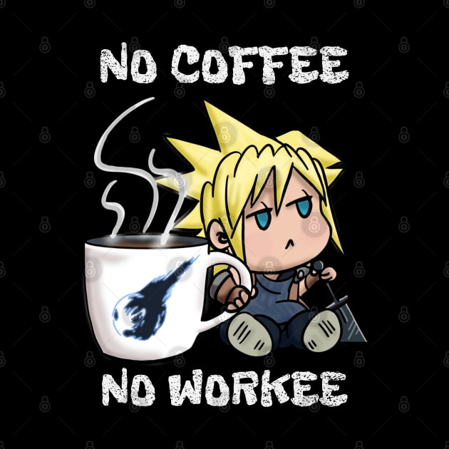 Chibi Cloud Coffee Kawaii Final Fantasy 7 Cloud Strife by Gamers Utopia