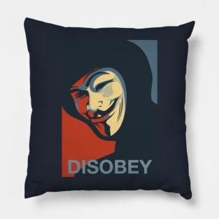 Anonymous Mask Disobey Poster Art Pillow