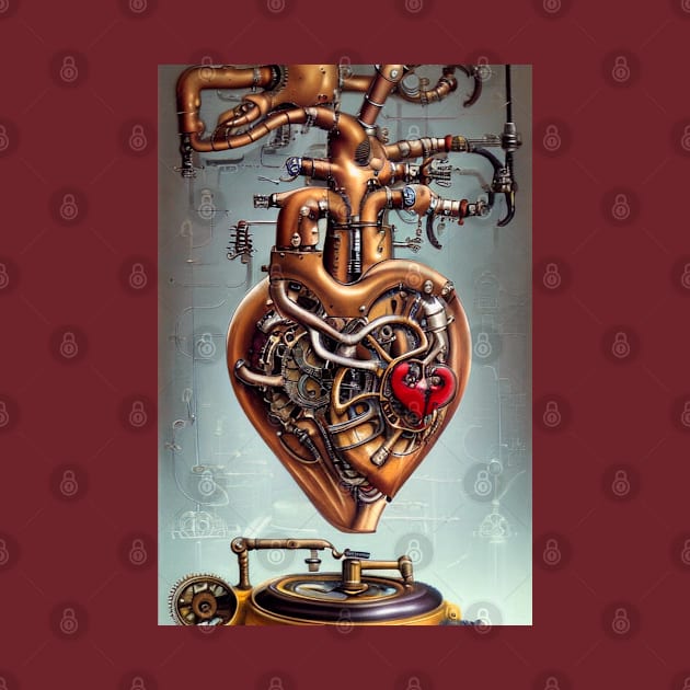 Steampunk mechanical heart by Dendros-Studio