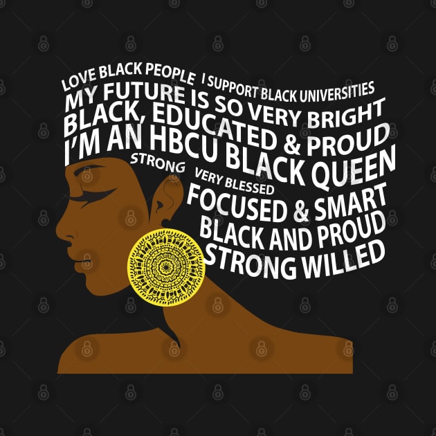 HBCU Black Queen Hair Art by blackartmattersshop