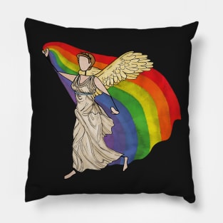 Greek Myth Comix - goddess Iris of the rainbow Pillow