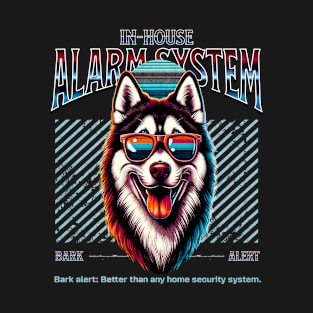 Bark Alert Siberian Husky Dog T-Shirt