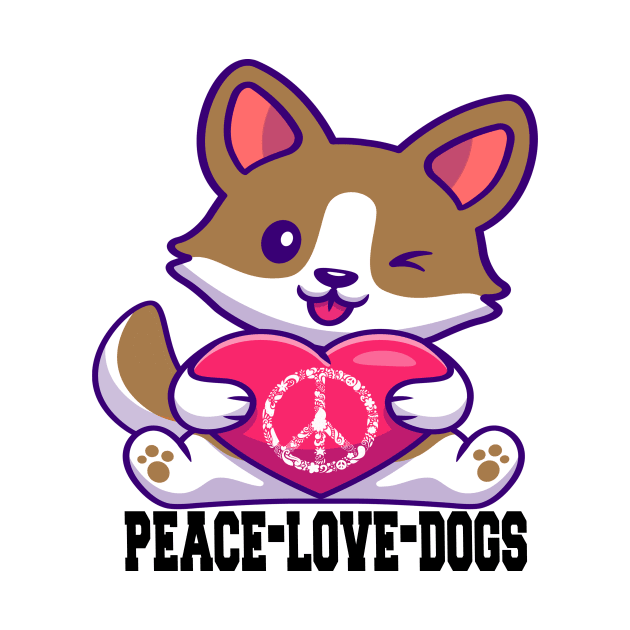 peace love dogs by FatTize