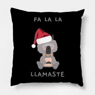 fa la la llamaste llama funny christmas llama design Pillow