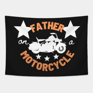 Father on a Motorcycle Tapestry