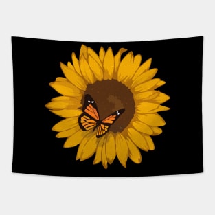 Sunflower Butterfly Tapestry