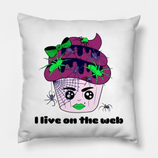 Cute and creepy Halloween spider cup cake - I live on the web Pillow