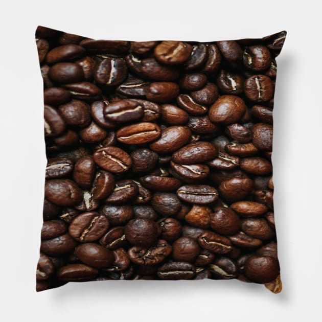 Coffee Beans for Days Pillow by Jas-Kei Designs