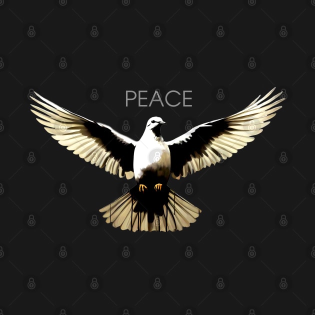 Peace Against Hate: Call for a Peaceful Resolution on a dark (Knocked Out) background by Puff Sumo